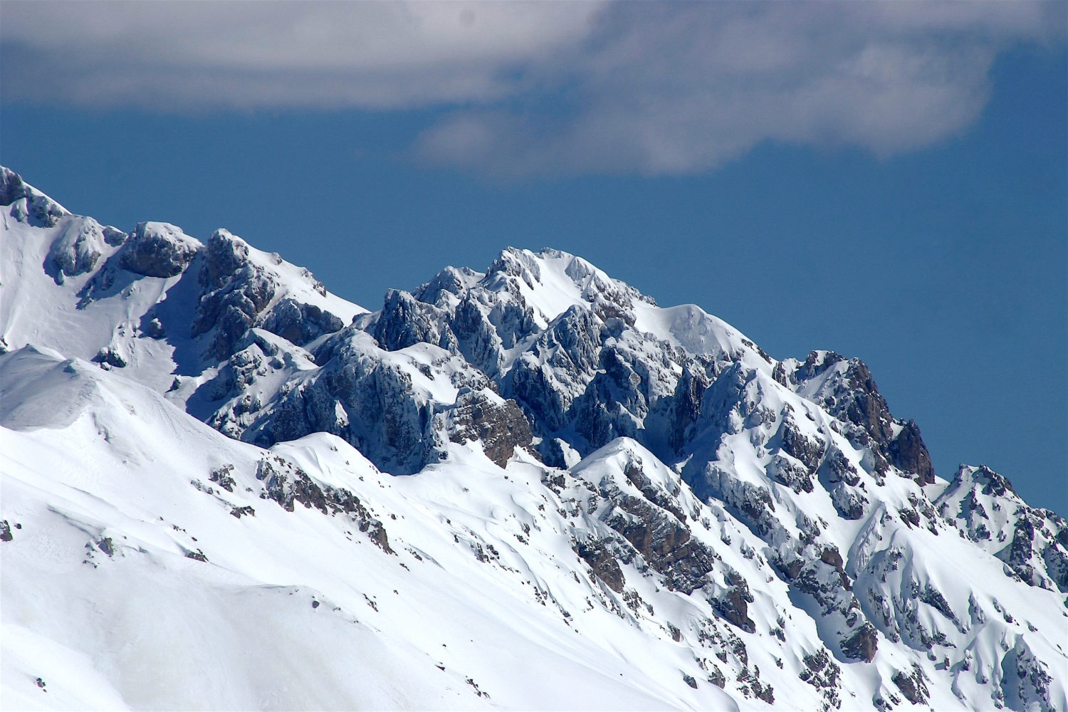Le cime del Gran Sasso innevate